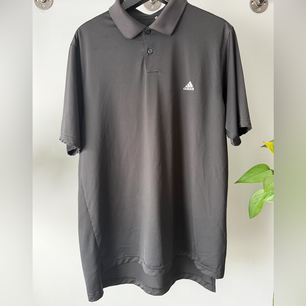 adidas Men's Golf Polo Short Sleeve Black | Large